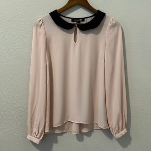 Forever 21 Peter Pan Collar Long Sleeve Blouse Size S
